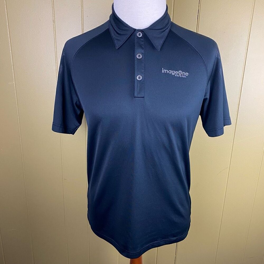 Ogio men M 3 snap short sleeve black polo